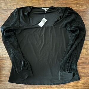 Maurices Black Long Sleeve Blouse